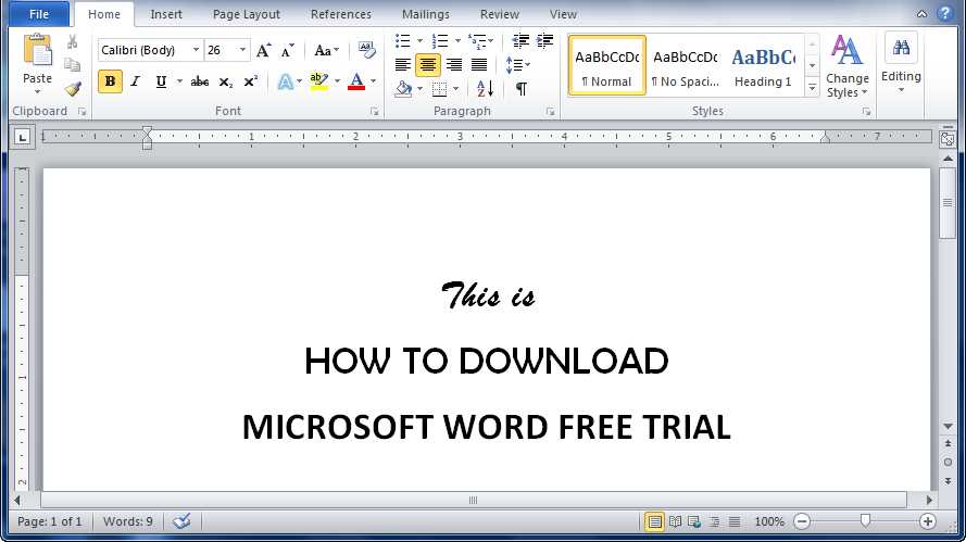 microsoft word trial for mac